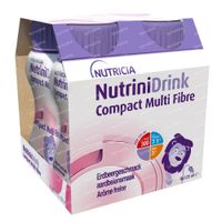 NutriniDrink Compact Multi Fibre Fraise 4x125 ml