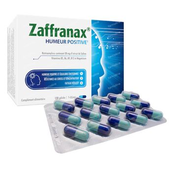 Zaffranax Humeur Positive - Émotif, Stress, Fatigue 120 capsules