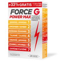 Nutrisanté Force G Power Max Versterkte Formule 15 Ampoules + 5 GRATIS 15+5  ampoules