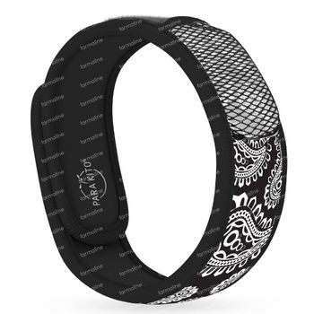Para'Kito® Anti-Moustique Bracelet Bandana Noir Rechargeable 1 pièce