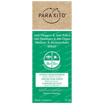 Para'Kito® Anti-Moustiques 8h & Anti-Tiques 5h 75 ml spray