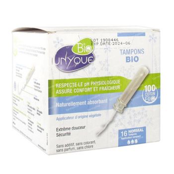 Unyque Tampon avec Applicateur Normal Bio 16 pièces
