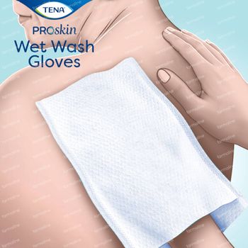 TENA ProSkin Wet Wash Gloves met mild Parfum 8 stuks
