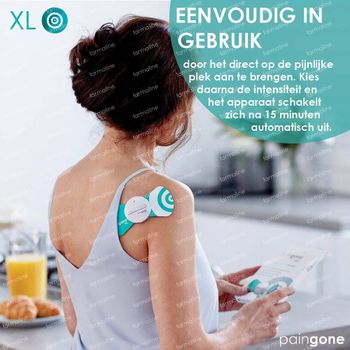 Paingone XL - TENS Elektroden - Verlicht Pijnzones zonder Medicatie 1 stuk