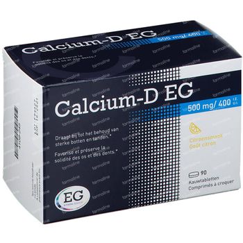 Calcium-D EG 500mg/400 U.I. 90 comprimés à croquer