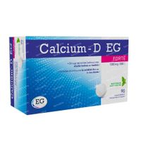 Calcium-D EG Forte 1000 mg / 800 I.E. Menthe 90 comprimés à croquer
