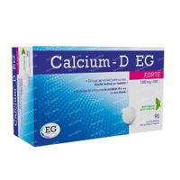 Calcium-D EG Forte 1000 mg / 800 I.E. Munt 90 kauwtabletten