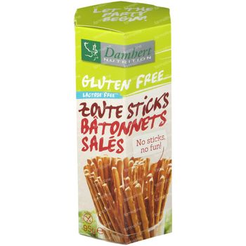 Damhert Gluten Free Bâtonnets Salés Lactose Free 95 g