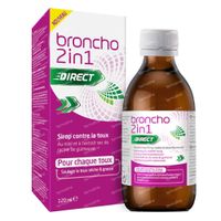 Broncho 2 en 1 Adult Sirop Contre la Toux Goût d'Orange - Toux Sèche, Toux Grasse 120 ml