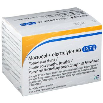 Macrogol+ Electrolytes AB 13,7g 30 zakjes