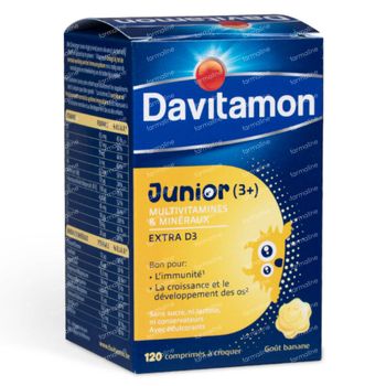 Davitamon Junior Banane 120 comprimés à croquer