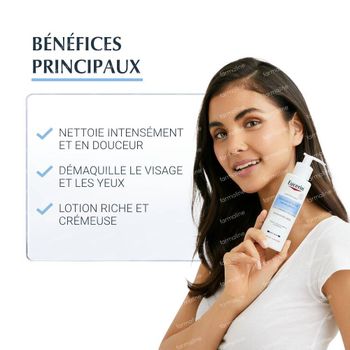 Eucerin DermatoCLEAN [Hyaluron] Lait Démaquillant Peau Sèche et Sensible 200 ml