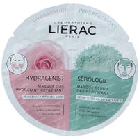 Lierac Hydragenist Hydraterend SOS-Masker + Sébologie Deep Cleansing Scrubmasker DUO 2x6 ml