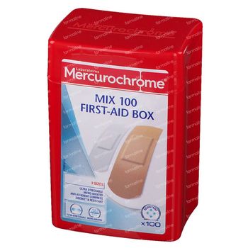 Mercurochrome First Aid Box Mix 100 pièces