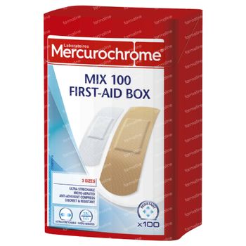 Mercurochrome First Aid Box Mix 100 pièces