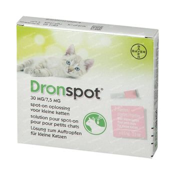 Dronspot® 30mg/7,5mg Solution pour Spot-On pour Petits Chats 2x1 ml