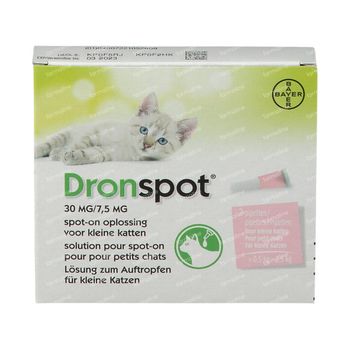 Dronspot® 30mg/7,5mg Solution pour Spot-On pour Petits Chats 2x1 ml