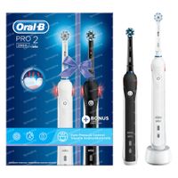 Oral B Pro 2 2900 Elektrische Tandenborstel Zwart & Wit DUO 1  set