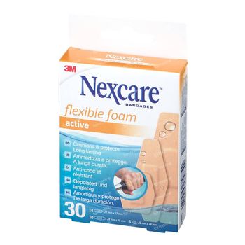 Nexcare Flexible Foam Active Pleisters 30 pleisters