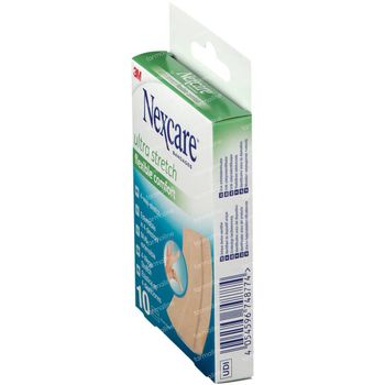 Nexcare Ultra Strech Comfort Flexibele Pleisters Band 10x6cm 10 stuks