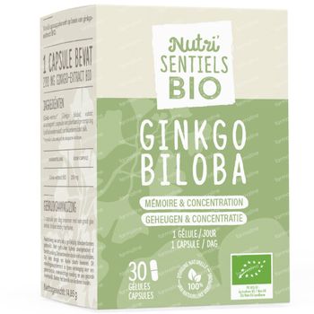 Nutri'Sentiels Bio Ginkgo Biloba 30 capsules