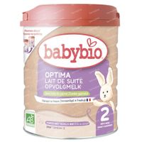 Babybio Optima 2 – Biologische Opvolgmelk in Poedervorm met Bifidus – Babymelk vanaf 6 Maanden tot 1 Jaar 800 g