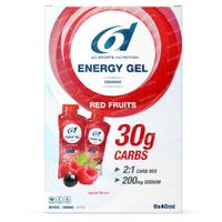 6D Sports Nutrition Energy Gel Rood Fruit 6x40 ml