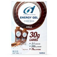 6D Sports Nutrition Energy Gel Caffeïne Cola 6x40 ml