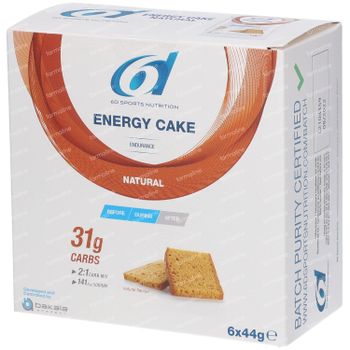 6D Sports Nutrition Energy Cake Natural 6x44 g