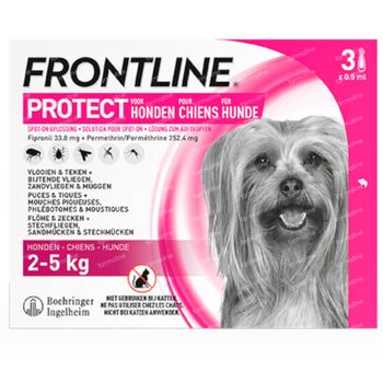 FRONTLINE Protect Spot On Vlooien en Teken Hond XS 3 pipet(ten)