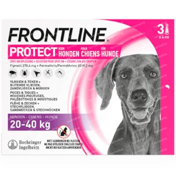 FRONTLINE Protect Spot On Vlooien en Teken Hond L 3 pipet(ten)