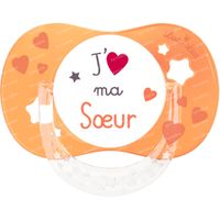 Luc et Léa Tétine J'aime ma Soeur Anatomique 6-18 Moins 1 pièce