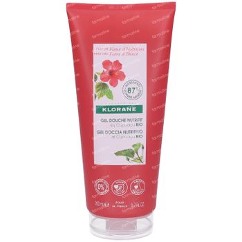 Klorane Fleur d'Hibiscus Nourishing Shower Gel with Organic Cupuaçu Butter Nieuwe Formule 200 ml