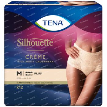 TENA Silhouette Plus Taille Haute Crème Medium 12 pièces