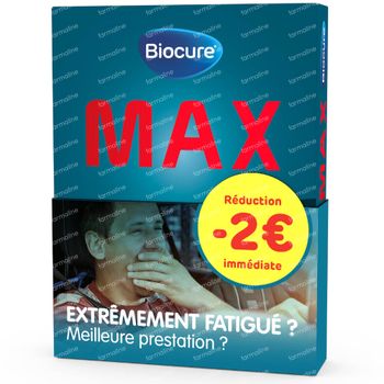 Biocure MAX - Energie Instantanée, Concentration, Vitamine Prix Réduit 30 comprimés