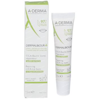 A-Derma Dermalibour+ Herstellende CICA-Lippenbalsem 15 ml
