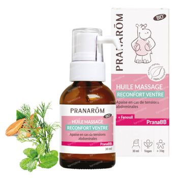 Pranarôm PranaBB Huile de Massage Réconfort Ventre Bio 30 ml