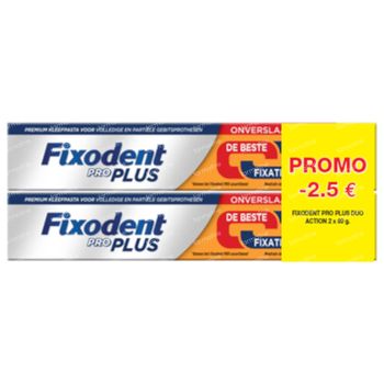 Fixodent Pro Plus Duo Action Adhesive Paste DUO 2x60 g