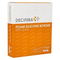 Decifera Foam Silicone Border 7,5 x 7,5 cm SW0130 5 stuks