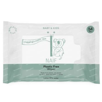 Naïf Baby & Kids Plastic Free Wipes 54 stuks
