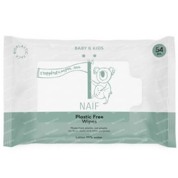 Naïf Baby & Kids Plastic Free Wipes 54 stuks