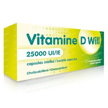 Vitamine D Will 25000 IE 4 capsules
