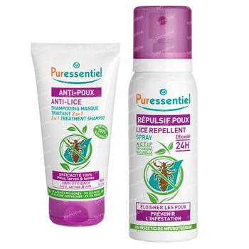 Puressentiel Anti-Luizen Verzorgende Shampoo 2-in-1 + Puressentiel Luizen Repel Spray 150+75 ml