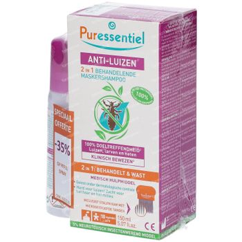 Puressentiel Anti-Poux Shampooing Traitant 2-en-1 + Puressentiel Répulsif Anti-Poux Spray 150+75 ml