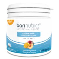 BariNutrics Calciumcitraat + Vitamine D & Vitamine K2 Perzik - Mango 90 tabletten
