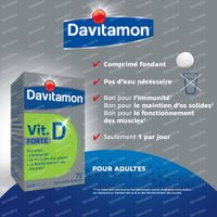 Davitamon Vitamine D Forte Citron - Immunité, Os, Muscles 75  comprimés sublinguaux