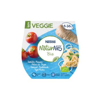 Nestlé NaturNes Bio Plantaardig Veggie Pastinaak - Tomaat - Pasta 2x190 g