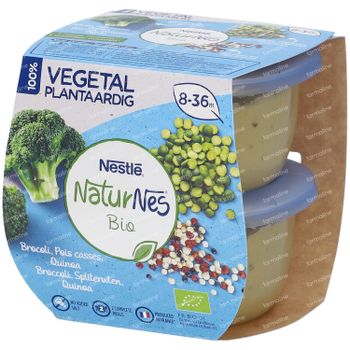 Nestlé NaturNes Bio Plantaardig Broccoli - Spliterwten - Quinoa 2x190 g