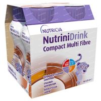 NutriniDrink Compact Multi Fibre Chocolade - Karamel 4x125 ml