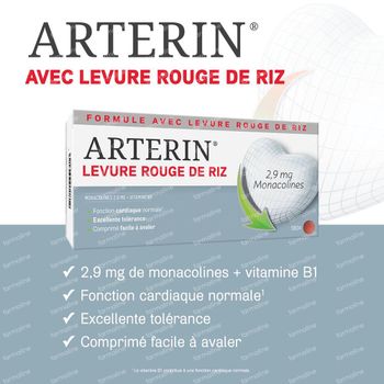 Arterin® Levure Rouge de Riz 180 comprimés